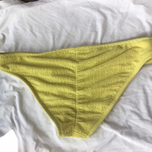 Yellow two piece swimsuit, brand is Xhiliration. - Picture 4 of 8